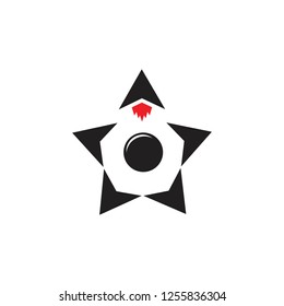 star space ship movement design logo vector