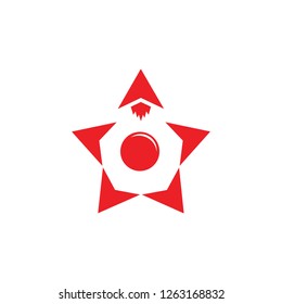 star space ship movement design logo vector