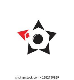 star space ship movement design logo vector