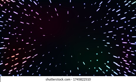 Star space warp background. Speed star abstract background. Speed motion, explosion, zoom effect. Super fast movement. Vector illustration