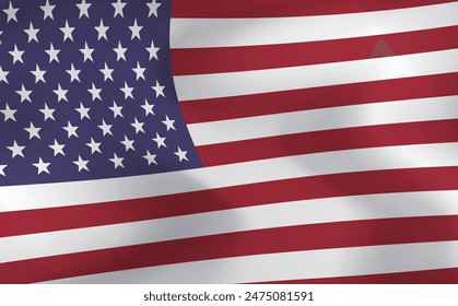 Star Spangled Banner and Framed Background Celebrating the 4th of july Independence Day in the United States of America_USA Flag Copy Space Material	
