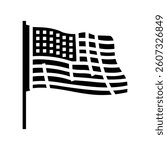 star spangled banner hat glyph icon vector. star spangled banner hat sign. isolated symbol illustration