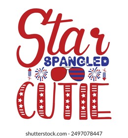 Star spangled cuite  vector design