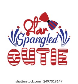 Star spangled cutie shirt design