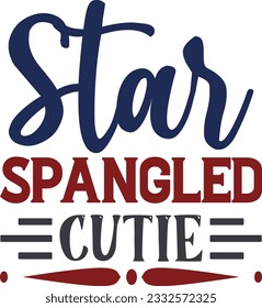 Star Spangled Cutie t shirt design