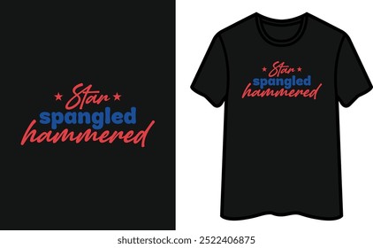 Star Spangled Hammered Diseño de camiseta