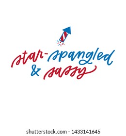 Star Spangled and Sassy hand lettering