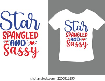 star spangled and sassy svg design