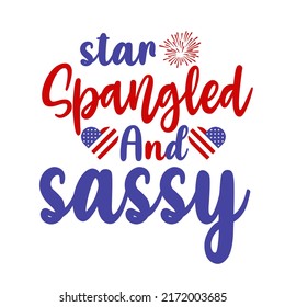 star spanglage y sassyis es un diseño vectorial para imprimir en varias superficies como camiseta, taza, etc