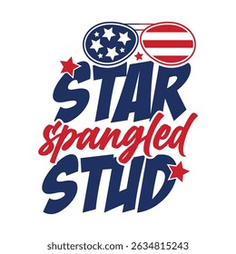 Star Spangled Stud Patriotic Design