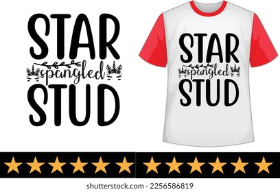 Star spangled stud svg t shirt design