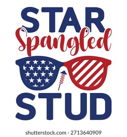 Star Spangled Stud T shirt Design Lover