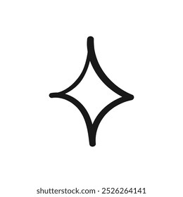 Dibujo de la mano del garabato de la chispa de la estrella aislado. Ilustración vectorial
