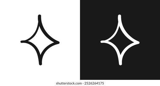 Star sparkle doodle hand drawing isolated. Vector illustration