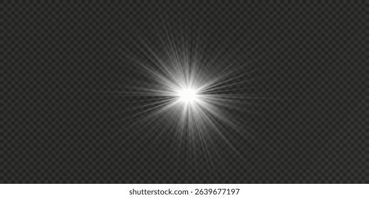 star sparkle.  glittering star with glow and magic flare in bright starburst light,  shimmer, explosion. with transparent effect and shine.