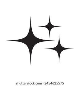 Star sparkle icon. Futuristic shapes. Christmas stars icons. Flashes from fireworks