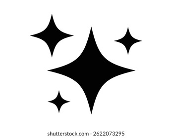 Star sparkle icon set vector. shine, glitter symbol vector illustration on white background