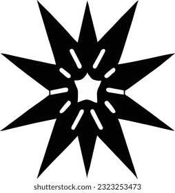 Star sparkle icon. Starry night, falling stars, fireworks, twinkles, glow, glitter burst. Vector illustration 6