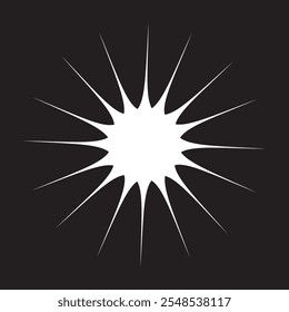 Ícone de brilho de estrela. Ilustração vetorial.