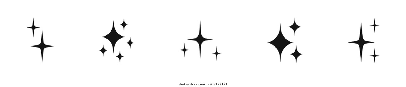 Star sparkle symbols. Star vector icon set. Stars collection. Vector stars. Sparkle vector icons. Vector EPS 10