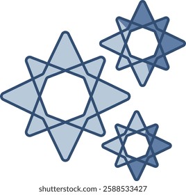 star sparkle vector icon transparent background. replaceable blue color design