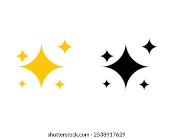 Stern funkelt Logo Design, Vektorsymbol auf transparentem Hintergrund