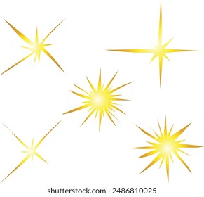 star sparkling 5 pcs vector illustration. 
Good for banner, poster, greeting card, party card, invitation, template, advertising, campaign, and social media. 
