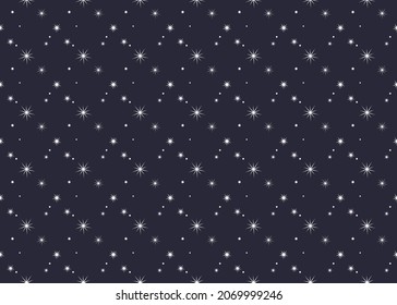 star sparkling elegant on dark background seamless pattern vectors ep70