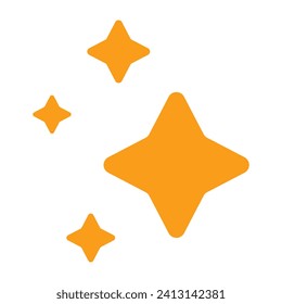 Star sparkling stars twinkles yellow. vector illustration.