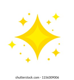 star sparks. flat vector illustration isolated on white background
