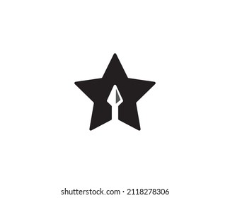 Diseño del logotipo de la estrella eps10 aislado