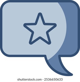 star speech bubble vector icon, transparent background. replaceable blue color design - Powered by Shutterstock - Get 15% off with code: PIKWIZARD15