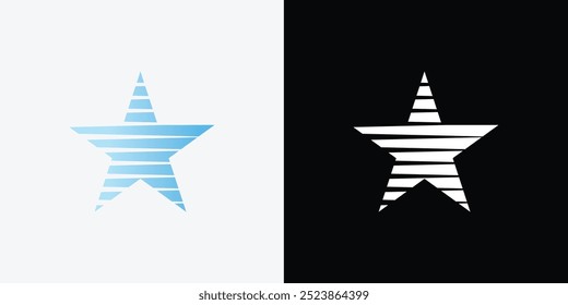 Logotipo de Star Speed Rising. Logotipo de estrella rápida. Diseño de logotipo de ilustración