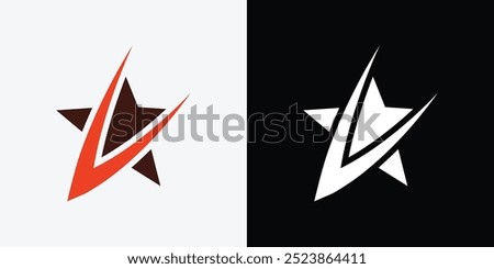 Star Speed Rising Logo. Fast star logo. Illustration logo design