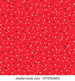 star splashes on a red background, seamless vector pattern, eps 8