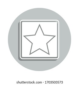 star in a square badge icon. Simple glyph, flat vector of army icons for ui and ux, website or mobile application
