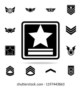 star in a square icon. Army icons universal set for web and mobile