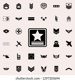 star in a square icon. Army icons universal set for web and mobile
