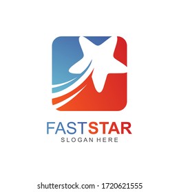 Diseño de logotipo cuadrado de estrella