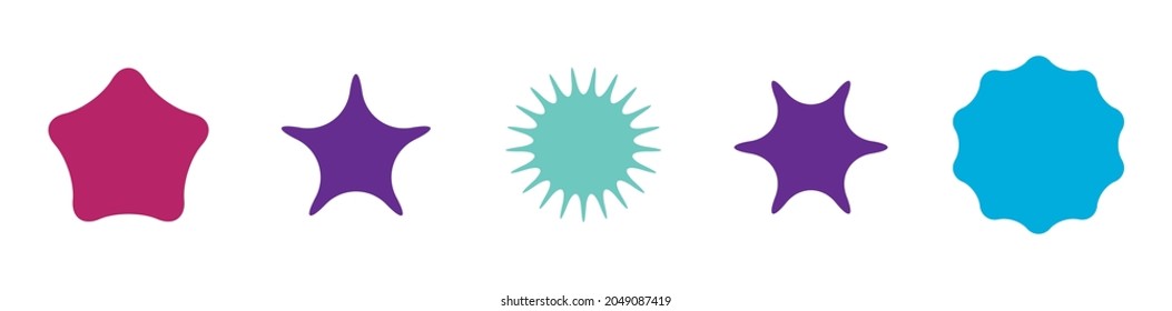 Star, starburst, sunburst icon, symbol. Radial shape, design element. Badge, seal vector