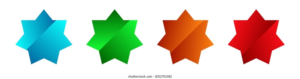 Star, starburst, sunburst icon, symbol. Radial shape, design element. Badge, seal vector