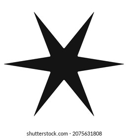 Star, starburst, sunburst icon, symbol. Radial shape, design element. Badge, seal vector