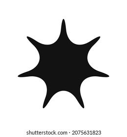 Star, starburst, sunburst icon, symbol. Radial shape, design element. Badge, seal vector
