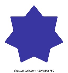 Star, starburst, sunburst icon, symbol. Radial shape, design element. Badge, seal vector