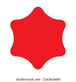 Star, starburst, sunburst icon, symbol. Radial shape, design element. Badge, seal vector
