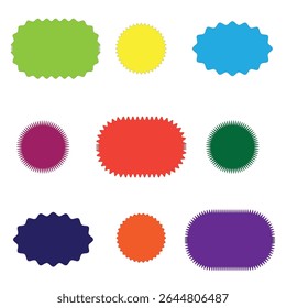 Star, starburst, sunburst icon, symbol. Radial shape, design element. Badge.