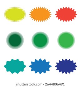 Star, starburst, sunburst icon, symbol. Radial shape, design element. Badge.