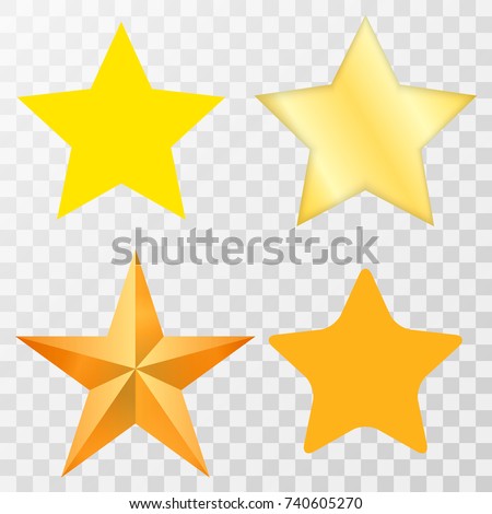 Star / Star-icon / Star-vector / Star set on transparent background