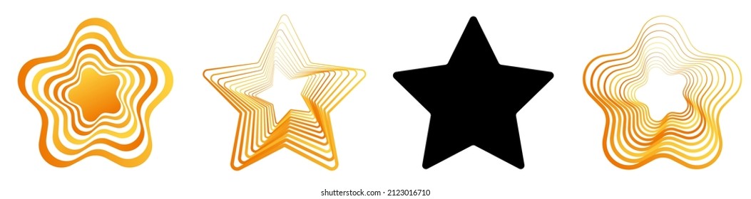 Star, starlet icon, symbol. Reward, top quality, stellar vector design elements series