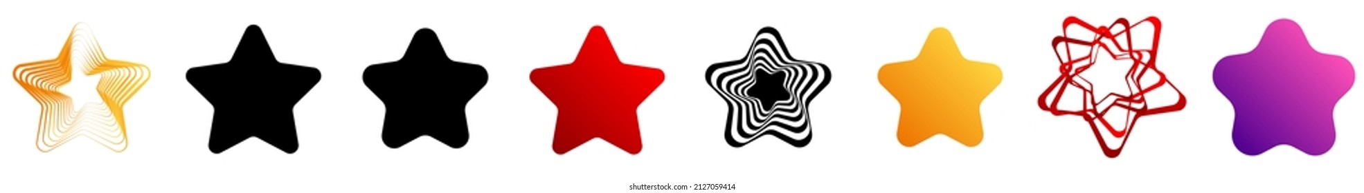 Star, starlet icon, symbol. Reward, top quality, stellar vector design elements series